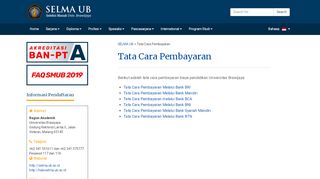 
                            4. Tata Cara Pembayaran | SELMA UB