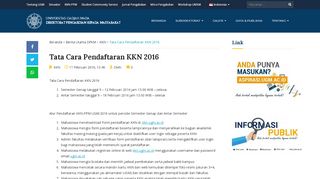 
                            13. Tata Cara Pendaftaran KKN 2016 – Direktorat ... - pengabdian@ugm