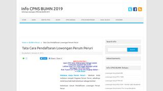 
                            7. Tata Cara Pendaftaran Lowongan Perum Peruri Februari 2019 ...