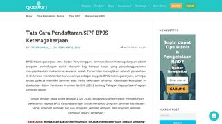 
                            12. Tata Cara Pendaftaran SIPP BPJS Ketenagakerjaan - Blog Gadjian