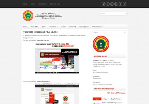 
                            11. Tata Cara Pengajuan PKB Online ~ Website DPD PPNI Sleman