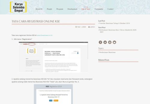 
                            6. Tata Cara Registrasi Online KSE :: Situs Beasiswa Yayasan Karya ...