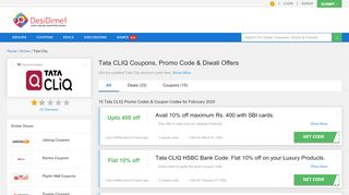 
                            12. Tata CLIQ Coupons, Promo code, Offers & Deals - UPTO 87% OFF ...