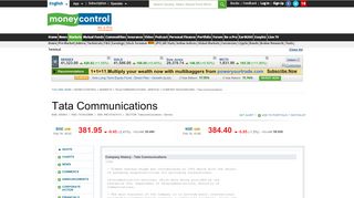 
                            12. Tata Communications > Company History ... - Moneycontrol