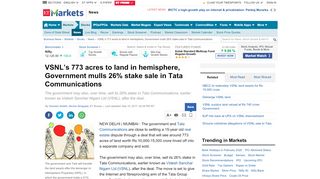 
                            9. Tata Communications: VSNL's 773 acres to land in hemisphere ...