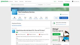 
                            8. Tata Consultancy Services - Read to know the truth about ... - Glassdoor