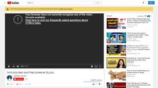 
                            10. TATA DOCOMO SHUTTING DOWN IN TELUGU - YouTube