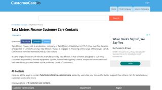 
                            6. Tata Motors Finance Customer Care Phone Number, Email ...