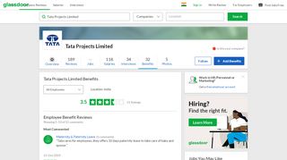 
                            13. Tata Projects Limited Employee Benefits and Perks | Glassdoor.co.in