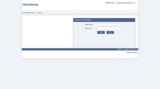 
                            3. Tatkal Banking : Login