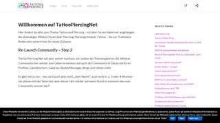 
                            4. Tattoo & Piercing Forum: Willkommen auf TattooPiercingNet