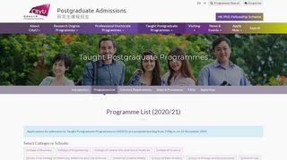 
                            13. Taught Postgraduate Programmes : Programme List | CityU ...