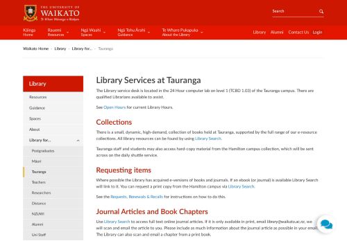 
                            6. Tauranga Students - The Library: University of Waikato