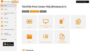 
                            11. TA/UTAX Print Center FAQ (Windows 8.1)