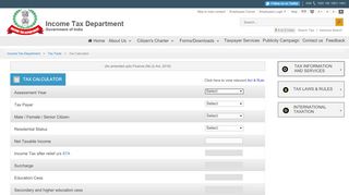 
                            13. Tax Calculator - Income Tax Department