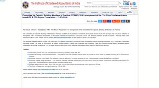 
                            8. 'Tax Cloud' software - ICAI - The Institute of Chartered Accountants of ...