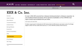 
                            7. Tax Information | KKR & Co. Inc.