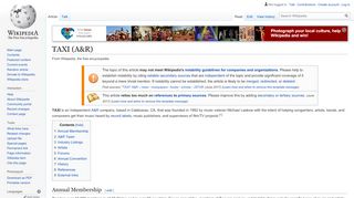 
                            7. TAXI (A&R) - Wikipedia