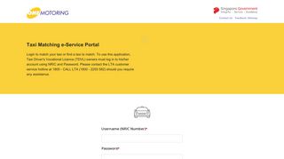 
                            7. Taxi Matching e-Service Portal - One Motoring