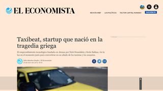 
                            12. Taxibeat, startup que nació en la tragedia griega | El Economista