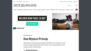 
                            7. Taxiunternehmen: Das Mytaxi-Prinzip | ZEIT ONLINE - Die Zeit