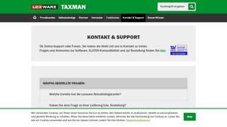 
                            3. Taxman:Kontakt & Support