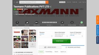 
                            9. Taxmann Publications PVT LTD, Abids - Book Shops in Hyderabad ...