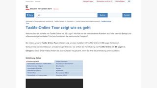 
                            6. TaxMe-Online Tour - Steuern im Kanton Bern - Kanton Bern