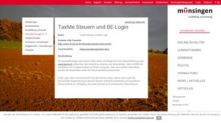 
                            6. TaxMe Steuern und BE-Login - Gemeinde Münsingen