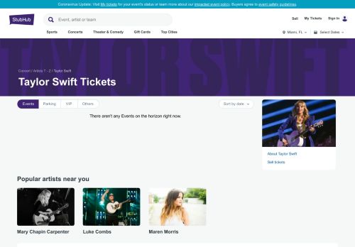 
                            13. Taylor Swift tickets - 2018 “Reputation” tour dates at StubHub!