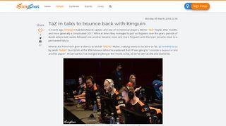 
                            13. TaZ in talks to bounce back with Kinguin | Flickshot