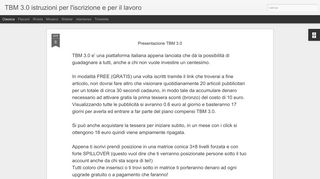 
                            1. TBM 3.0 istruzioni per l'iscrizione e per il lavoro