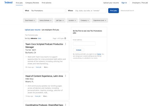 
                            12. Tbs Promotions Jobs, Employment | Indeed.com