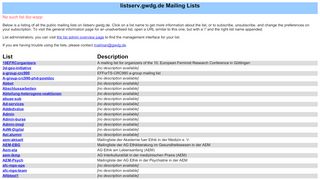 
                            7. tbz-wspp Infoseite - Mailing Lists - GWDG