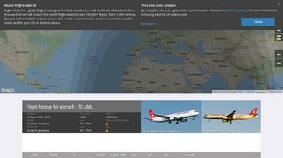 
                            10. TC-JML - Airbus A321-231 - Turkish Airlines - Flightradar24