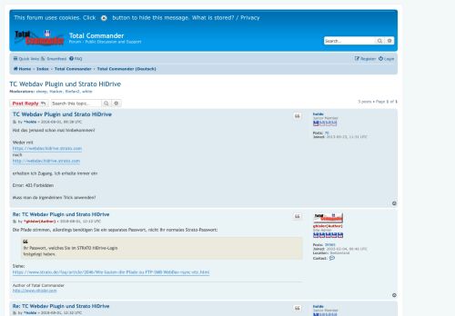 
                            12. TC Webdav Plugin und Strato HiDrive - Total Commander