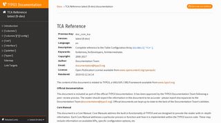 
                            4. TCA Reference latest (9-dev) documentation - TYPO3 documentation