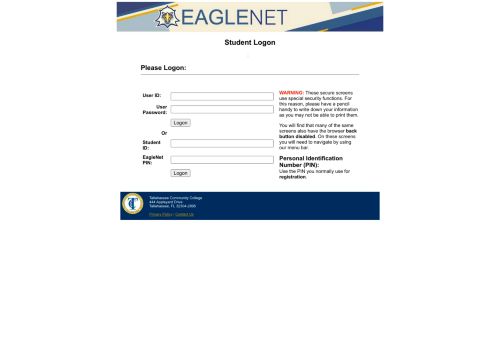 
                            2. TCC - Student Logon - TCC EagleNet