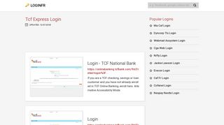 
                            12. Tcf Express Login | Se connecter à Tcf Express - loginfr