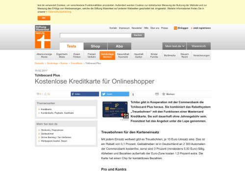 
                            12. Tchibocard Plus - Kostenlose Kreditkarte für Onlineshopper - Stiftung ...