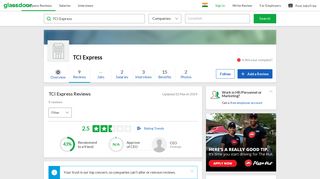 
                            6. TCI Express Reviews | Glassdoor.co.in