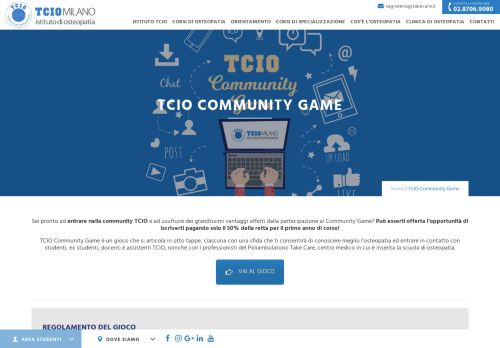 
                            9. TCIO Community Game 2018 | TCIO Istituto di Osteopatia Milano
