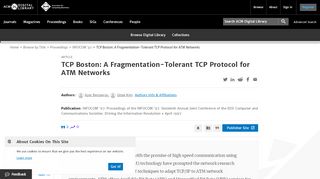 
                            6. TCP Boston - ACM Digital Library - Association for ...