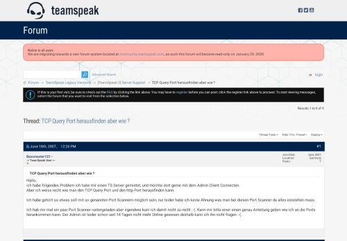 
                            5. TCP Query Port herausfinden aber wie ? - TeamSpeak