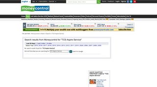 
                            8. TCS Aspire Service : News Search result - Moneycontrol