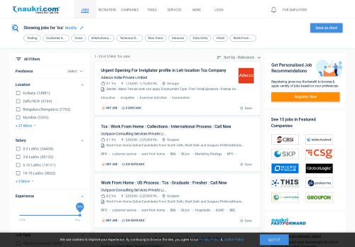 
                            6. Tcs Jobs, 1792 Tcs Openings - Naukri.com