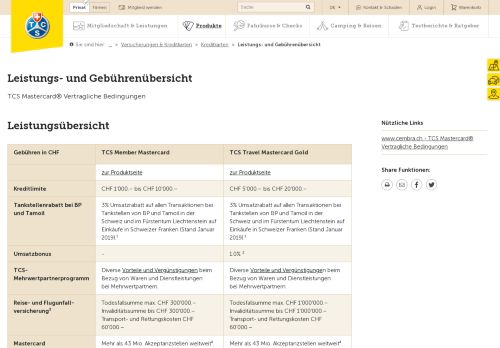 
                            5. TCS Mastercard Leistungs- und Gebührenübersicht - TCS Schweiz