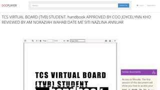 
                            12. TCS VIRTUAL BOARD (TVB) STUDENT. handbook ...