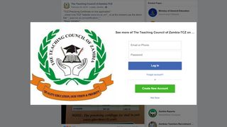 
                            3. *TCZ Practicing Certificate on line... - The Teaching Council of Zambia ...