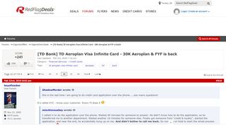 
                            13. [TD Aeroplan Visa Infinite Card] TD Aeroplan Visa Infinite Card ...